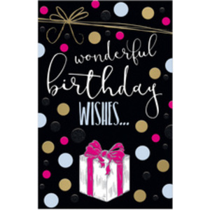 SUSY CARD Carte d'anniversaire Goldelicious 'Pois'