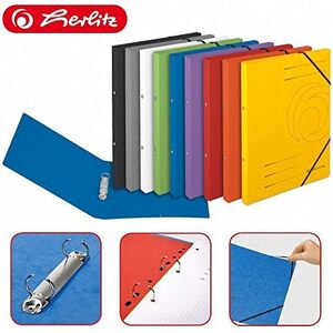 herlitz Classeur à anneaux easyorga, A4, carton, fuchsia