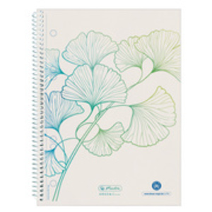 herlitz Cahier spiralé GREENline Ginkgo, A5, quadrillé