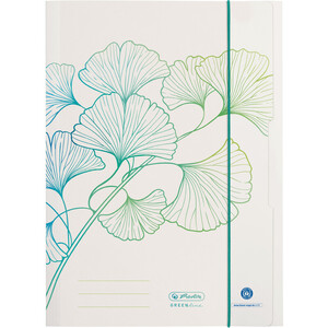 herlitz Chemise à rabats GREENline Ginkgo, A4