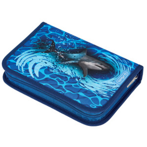 herlitz Etui scolaire 'Blue shark', 31 pièces