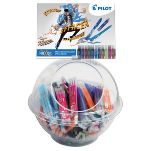 PILOT Recharge pour roller FRIXION BLS-FR7,présentoir de 108