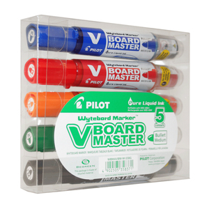PILOT Marqueur pour tableau blanc V BOARD MASTER, étui de 5