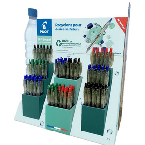 PILOT Stylo bille rétractable B2P Ecoball 10, présentoir