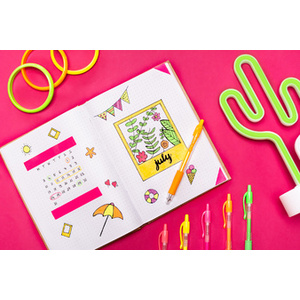 PILOT Stylo à encre gel G2 07 Néon, rouge néon