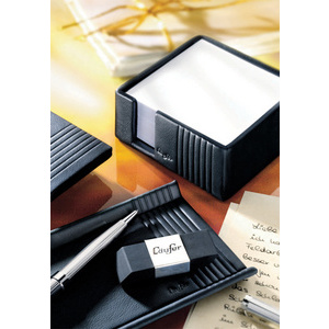 Läufer Pot à crayons LA LINEA, en cuir, blanc