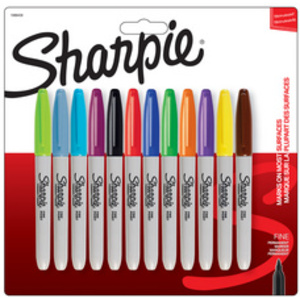 Sharpie Marqueur permanent FINE, blister de 12
