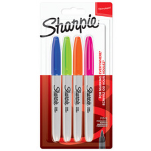 Sharpie Marqueur permanent FINE 'Fun', blister de 4