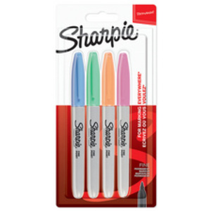 Sharpie Marqueur permanent FINE 'Pastel', blister de 4