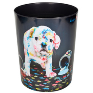 Läufer Corbeille à papier 'chien multicoloré'