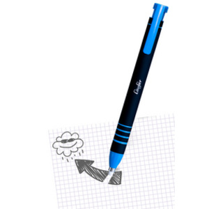 Läufer Stylo-gomme en plastique, 2 gommes de rechange, vert