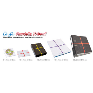 Läufer Elastiques en X dans un carton - 100 g, 100 x 11 mm