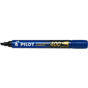 PILOT Marqueur permanent 400, pointe biseautée, bleu