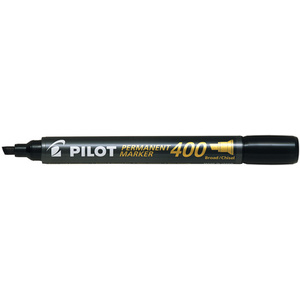 PILOT Marqueur permanent 400, pointe biseautée, rouge