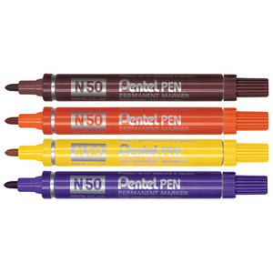 Pentel Marqueur permanent N50, pointe ogive, noir  - 14428