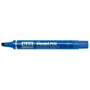Pentel Marqueur permanent N60, pointe biseautée, noir  - 11619