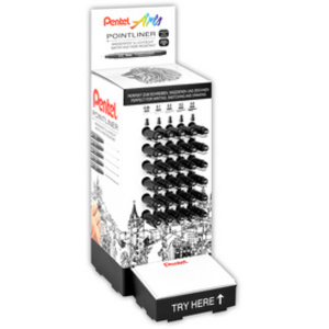 Pentel Feutre technique permanent Pointliner, présentoir