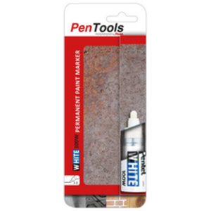 Pentel Marqueur permanent X100W, pointe ogive, blanc