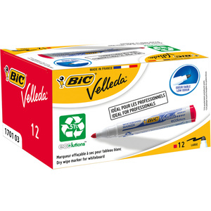 BIC Marqueur tableau blanc Velleda 1701 ECOlutions, rouge  - 11381