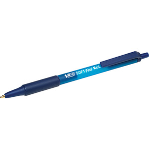 BIC Stylo à bille rétractable Soft Feel Clic grip, bleu  - 11169