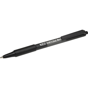 BIC Stylo à bille rétractable Soft Feel Clic grip, noir  - 11170