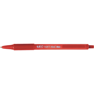 BIC Stylo à bille rétractable Soft Feel Clic grip, rouge  - 11171