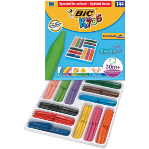 BIC Crayon de cire Plastidecor Triangle, garniture scolaire