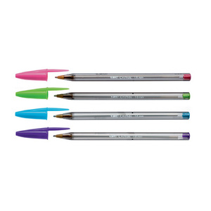 BIC Stylo à bille Cristal Fun, étuit carton de 4