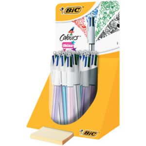 BIC Stylo à bille rétractable 4 Colours 'Shine', dans un