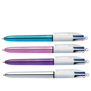 BIC Stylo à bille rétractable 4 Colours 'Shine', dans un