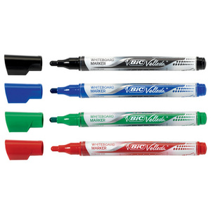 BIC Marqueur pour tableau blanc Velleda Liquid Ink,étui de 4,