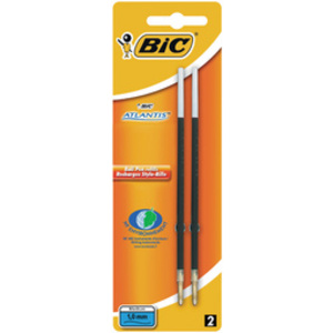 BIC Recharge pour stylo à bille Atlantis Classic, M, noir