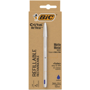 BIC Stylo à bille Cristal RE'NEW, noir