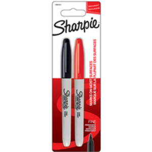 Sharpie Marqueur permanent FINE, blister de 2, noir