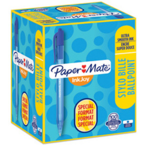 Paper:Mate Stylo à bille InkJoy 100 RT, Value pack, bleu