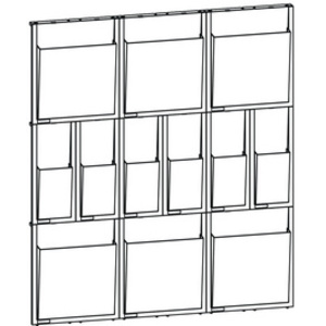 helit Porte-brochures mural 'the placativ', transparent