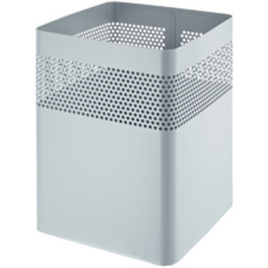 helit Corbeille à papier en acier 'the dot', 18 L, argent