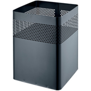 helit Corbeille à papier en acier 'the dot', 18 L,gris moyen