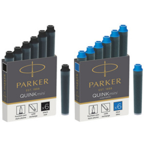 PARKER Cartouches d'encre Mini QUINK, permanent, noir