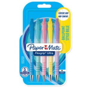 Paper:Mate Stylo à bille FlexGrip Ultra Pastel, blister de 5
