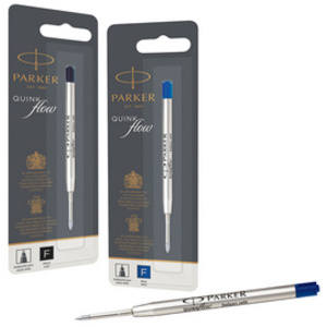 PARKER Recharge pour stylo QUINKflow, M, blister de 3, bleu