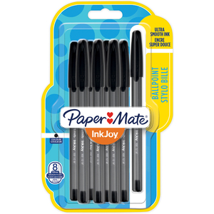 Paper:Mate Stylo à bille InkJoy 100, blister de 8, noir