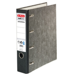 herlitz Classeur marbré 4 anneaux maX.file nature, noir