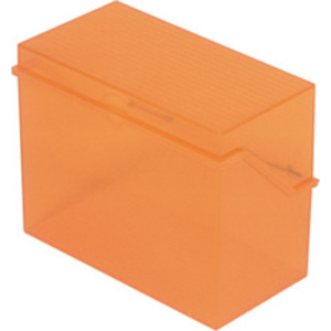 helit Petite boîte à fiches, translucide, bleu