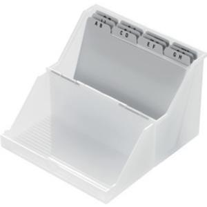 helit Petite boîte à fiches, translucide, bleu