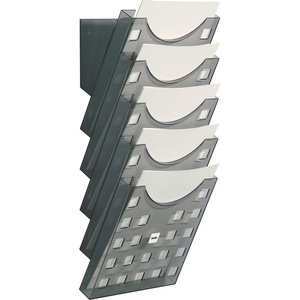 helit Porte-brochures mural 'the grid wall' gris transparent