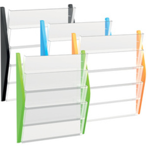 helit Porte-brochures mural 'the arc', A3 paysage, argent