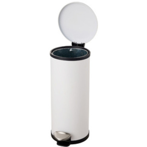 helit Poubelle à pédale 'the zinc', 30 litres, argent