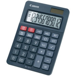 Canon Calculatrice de bureau AS-120 II, solaire/pile