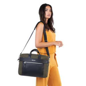 BESTLIFE Business Sacoche pour laptop ALYA, vert foncé/noir